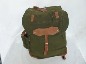 Armee Rucksack Backpack Kraxe Army Bag True Vintage Leather Canvas Camping Hiken - Bild 1 von 6