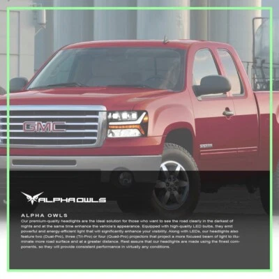 FITS 2007-2014 GMC Sierra 2500/3500 Tri-Pro Series LED Projector Headlights - Image 1 of 4