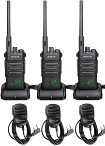 3Pack Retevis RT86 Handheld Two Way Radio Long Range Walkie Talkie +Shoulder Mic - Picture 1 of 7