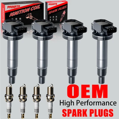 Bobina de encendido y bujía de iridio marca 4X OEM para Toyota Yaris Prius 1.5 UF316 Foto 1 de 4
