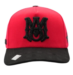 BIG BOSS AMR HERREN SCHWARZ ROT DRUCKKNOPFLASCHE HUT BAMERCRYS BRED - Bild 1 von 4