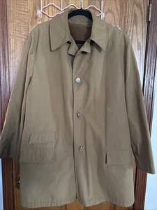 VINTAGE Brent ALL WEATHER MEN'S OverCoat TRENCH COAT W/ REMOVEABLE  LINER 42 - Picture 1 of 12