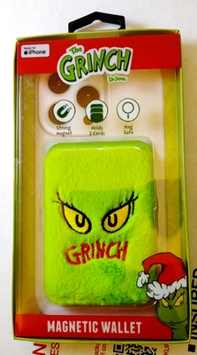 The Grinch Dr. Seuss Magnetic Card Wallet FOR Apple iPhone Mag Safe Compatible - Image 1 of 4