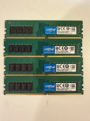 Micron Crucial 64GB(4x16GB) DDR4-2400 UDIMM Desktop Memory - Image 1 of 2