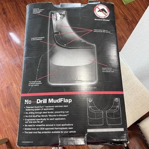 WeatherTech No Drill Splash Guard MudFlaps F-150 Front Pair 110044 Black 2015-20 - Picture 1 of 4