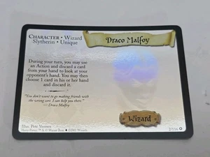 Harry Potter TCG Draco Malfoy Holo Base Set 2/116 Foil Rare Unplayed WOTC - Picture 1 of 2