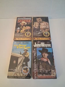 4 VHS: Santa FE Stampede/ Winds of the Wasteland/Pals Of The Saddle/See Descr  - Picture 1 of 4