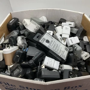 Lot of 200+ USB Wall Charger Plug AC Power Adapter Assorted Brands and Watts - Picture 1 of 8