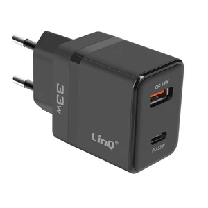LinQ, Caricabatterie da muro USB-C 33 W + USB 18W carica rapida compatto - Foto 1 di 5
