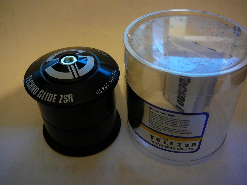 Tange Seiki TG1.5 ZSR без резьбы 1 1/8" впереди гарнитура велосипед цикл шток вилки черный - Изображение 1 из 4