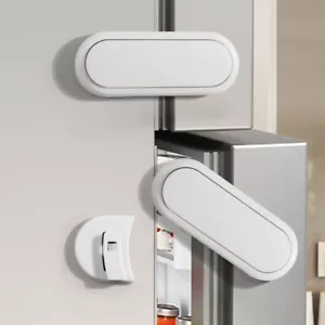 1/2x Child Proof Refrigerator Lock Upgrade Pet Safety /Fridge/Freezer Door Lock - Picture 1 of 7