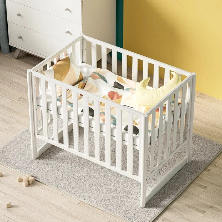 Mini cuna convertible 6 en 1 EvoNook con ruedas madera de pino Nueva Zelanda 4 alturas ajustables Foto 1 de 4