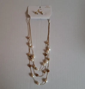 Charming Charlies Brown Medium Necklace and Earrings Matching Set - Picture 1 of 5