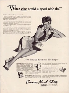 Print Ad Cannon Percale Sheets 1942 Pin Up GGA Full Page Magazine 10.5"x13.5" - Picture 1 of 1