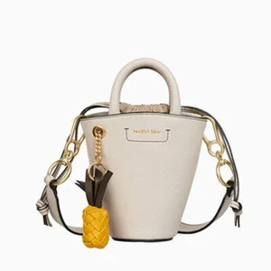 See by Chloé Cecilya Mini Tote Bucket Bag Cement Beige CHS21SSB04924 24H - Picture 1 of 2