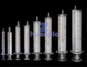 New 1PC 1-30ml Glass Syringe Injector Lab Sampler Diameter Caliber Precision - Picture 1 of 1