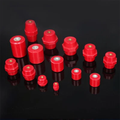 SM M5-M10 Brass Thread Standoff Insulated Spacers Bus Bar Insulator BMC Red - Image 1 of 4