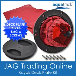 KAYAK DECK PLATE & STORAGE BAG - AquaTrack Inspection Port Kit -Canoe/Boat/Hatch - Zdjęcie 1 z 3