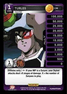 DBZ Dragon Ball Z TCG Card Panini Movie Collection C8 Turles, Fighter - Picture 1 of 1