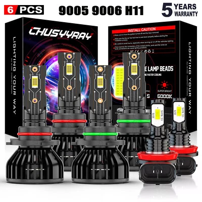 Faro LED haz alto/bajo + bombillas antiniebla 6X para Mitsubishi Outlander 2007-2013 Foto 1 de 4