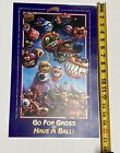 Reproduction of 1986 MAD BALLS 11x 17" poster of monster toys