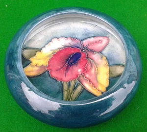 MOORCROFT “ORCHID” BOWL WITH INVERTED LIP. - Picture 1 of 11