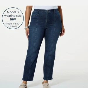 WYNNEDENIM Performance Stretch Straight Leg Jeans - 24WT - Picture 1 of 5