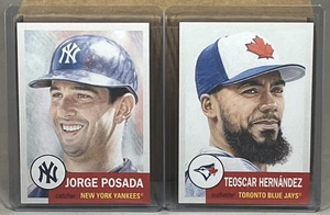 2021 TOPPS LIVING SET WEEK 49 #367 JORGE POSADA YANKEES #368 TEOSCAR HERNANDEZ - Picture 1 of 2