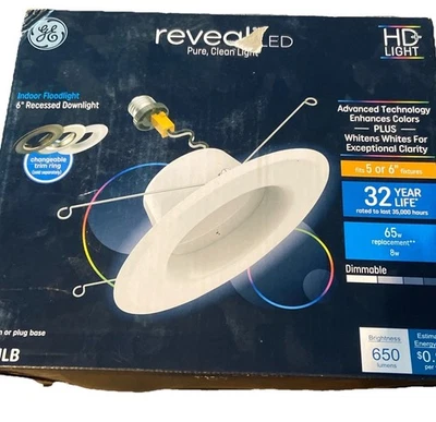 GE Reveal Proyector LED Interior 6" Downlight Empotrado RS6 650 Lúmenes {5} Foto 1 de 4