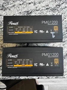 Set of 2 Rosewill PMG1200 80+ Gold Full Modular Gaming Power Supply, 1200W - Photo 1/5