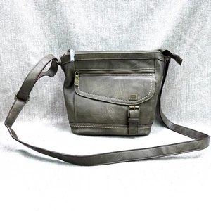 Born Concepts BOC Bucket Bag Vegan Leather Amherst Crossbody Olive Drab Green - Bild 1 von 21