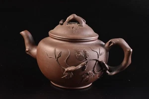 S2431: Chinese Brown pottery Squirrel sculpture TEAPOT Kyusu Sencha, auto - Picture 1 of 10