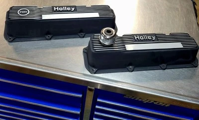 CUBIERTAS DE VÁLVULA DE ALUMINIO HOLLEY-MICKEY THOMPSON VINTAGE FORD 351 CLEVELAND 103R-40B Foto 1 de 4