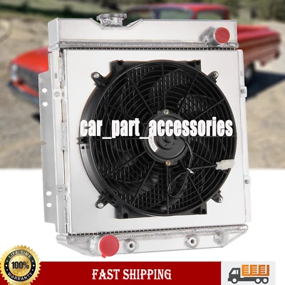 3 Row Radiator Shroud Fan Fits 1960-1965 Ford Falcon Ranchero Mustang V8 Quality - Image 1 of 4