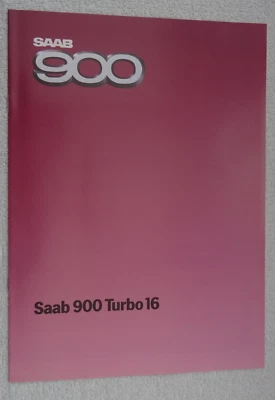 SAAB 900 TURBO 16 Brochure 1984/85: 3-Door Coupe, 4-Door Saloon. 10 pages. - Image 1 of 4