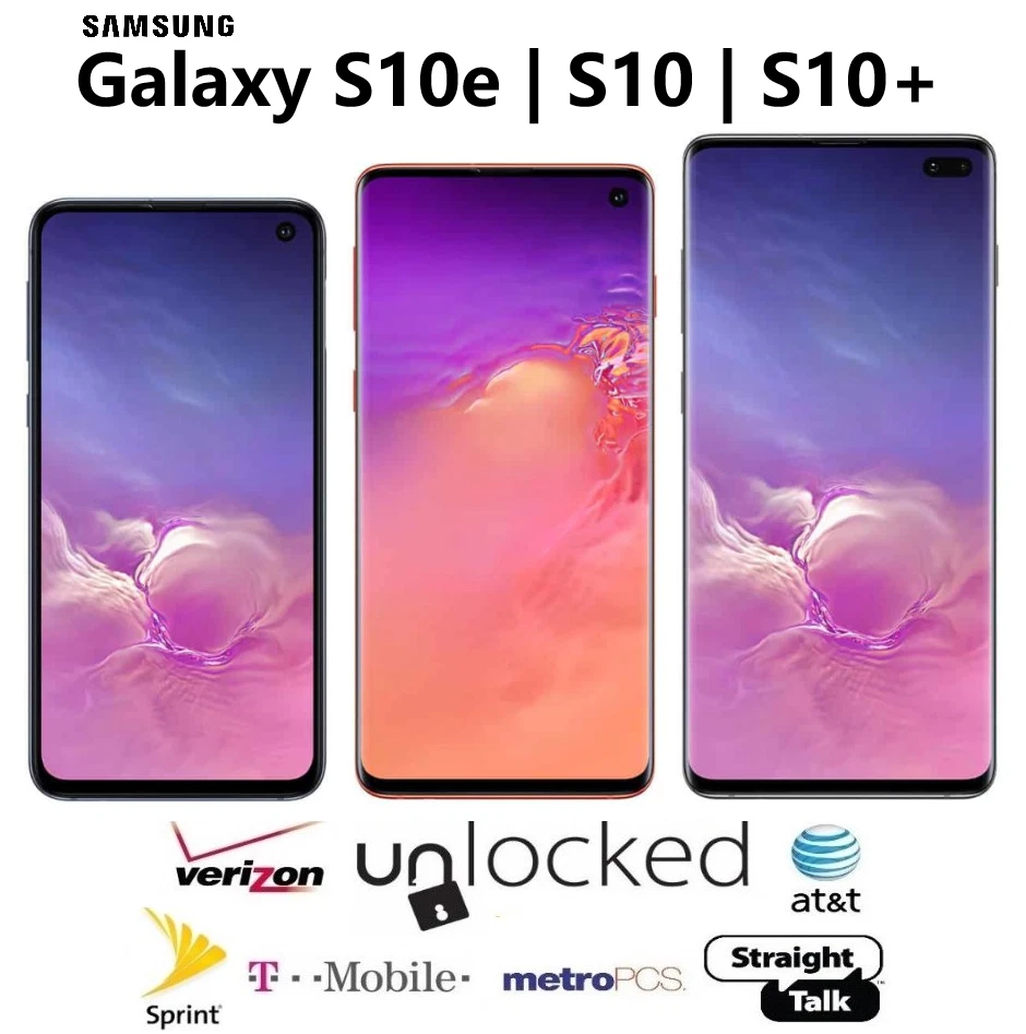 Samsung Galaxy S10 S10e S10+ Plus 128 GB 512 GB Desbloqueado Verizon T-Mobile AT&T Foto 1 de 3