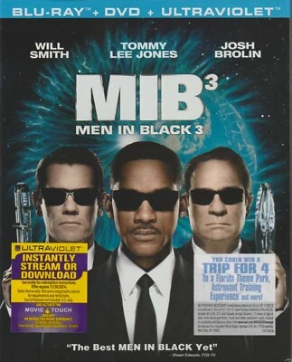 Men In Black 3 - MIB3 - New Blu Ray Sealed in Plastic - Blu-Ray-DVD-Ultraviolet - Image 1 of 2