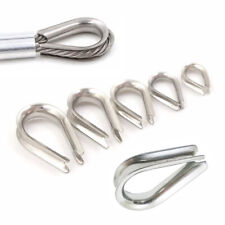 Stainless Steel Wire Cable Rope Thimble Eye Eyelet End Loop For 2-16mm Wire Rope
