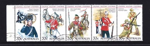 1985 MILITARY UNIFORMS ASC960a  SUPERB CTO STRIP OF 5 - Picture 1 of 1