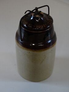 THE WEIR stoneware crock canning jar 1892 complete read for condition