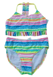 ๐ Girl's XL 14-16 2 Pc Swimsuit Bathing Swim Suit Bikini Tankini New NWT 14/16 - Picture 1 of 4