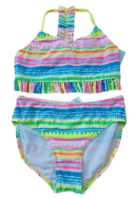 🏖  NEW Girl's XL 14-16 2 Pc Swimsuit Bathing Swim Suit Bikini Tankini NWT 14/16 - Image 1 of 4