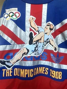 VTG 1908/1948 Adidas London Olympic Anniversary Crewneck Sweater Size L - Picture 1 of 6