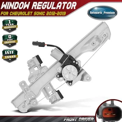 Регулятор стекла с двигателем для Chevrolet Sonic 2012-2020 передний левый с 2 контактами - Изображение 1 из 4