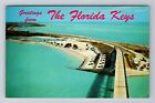 Key West FL-Florida, Bahia Honda Bridge, Antique Vintage Souvenir Postcard