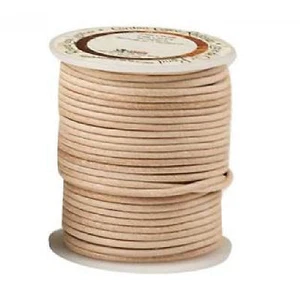 Round 2 mm Leather Lace Natural 25 Yards 5050-04 Tandy Leather - Picture 1 of 1