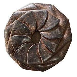 Monedero de cuero vintage bolsa de cambio espiral apretar molinete retorcido marrón - Imagen 1 de 5