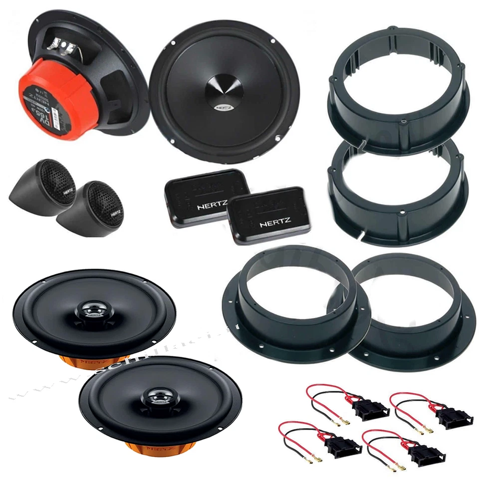 KIT 6 CASSE ALTOPARLANTI VW GOLF V ANTERIORI POSTERIORI HERTZ DSK 165.3 DCX165.3