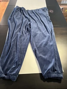 Ava-Vic.Blue Velour Jogger Pants.women’s.sz.3X.(24W-26W) - Picture 1 of 4