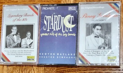 Stardust Benny Goodman Lets Dance Legendary Bands Jazz BIG BAND 3 lot cassette - Image 1 of 3